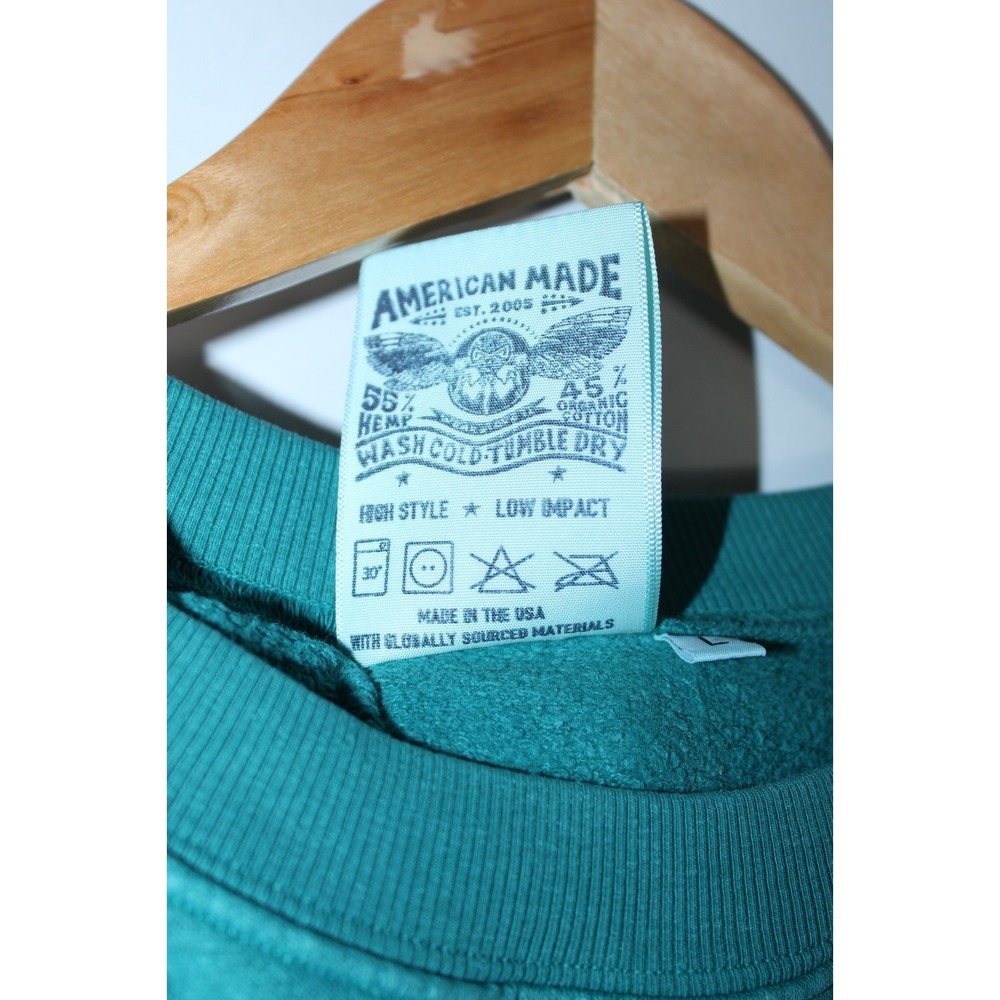 Jungmaven Men's Large Teal Crew Neck Heavyweight T-Shirt Made in USA - Picture 5 of 9